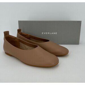 Everlane The Italian Leather Day Glove Flats in Tan-Brown sz 10.5 Women's NIB